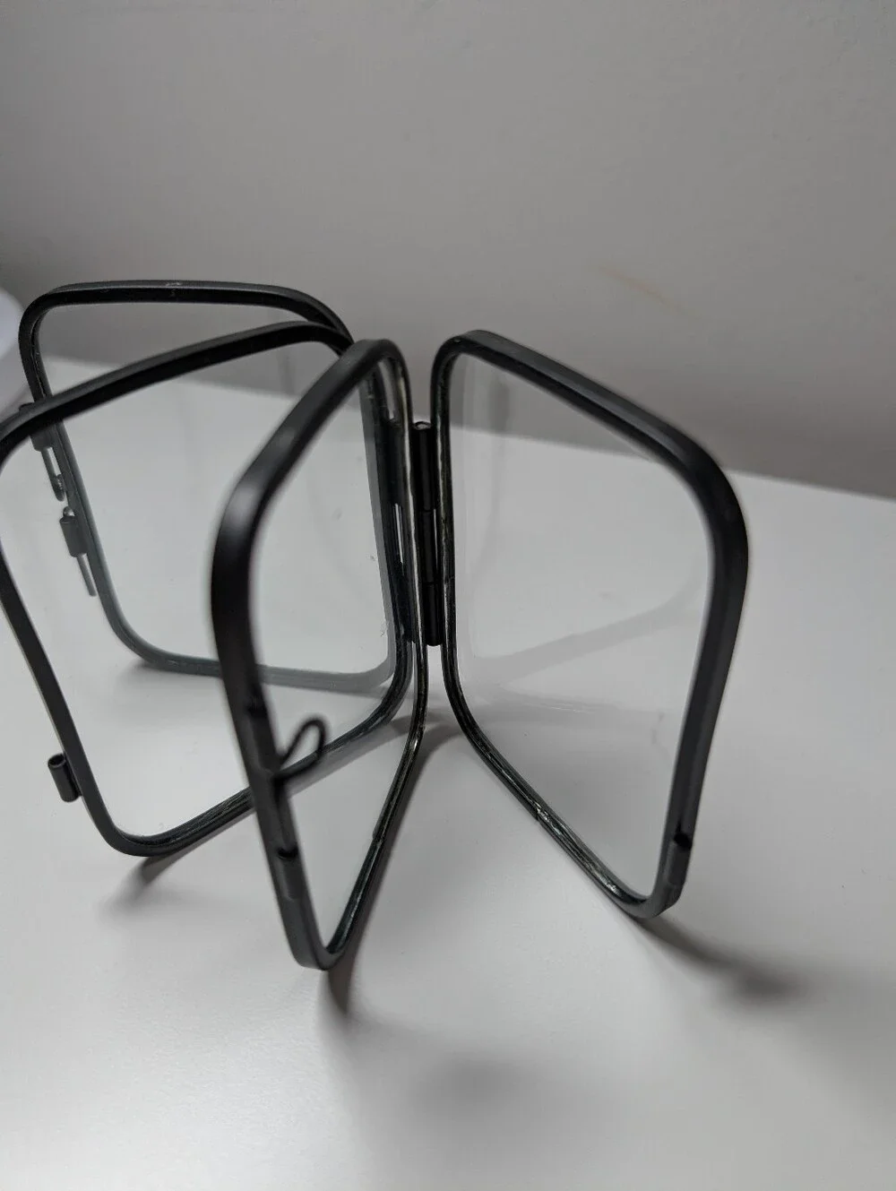 Black Metal Double Photo Frame